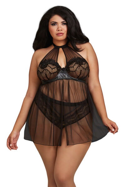Dreamgirl Babydoll DR11796 schwarz – Bild 3
