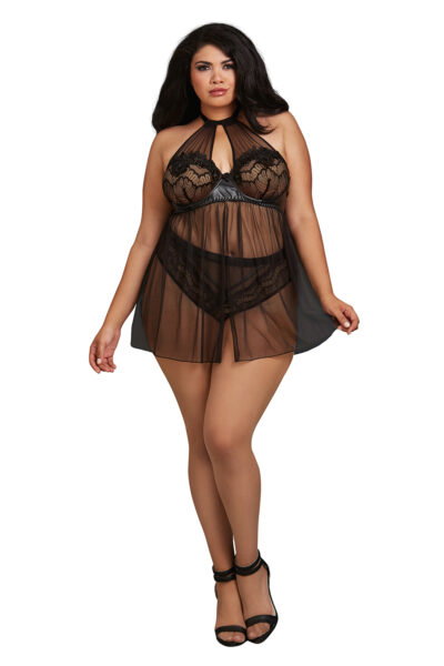 Dreamgirl Babydoll DR11796 schwarz – Bild 7