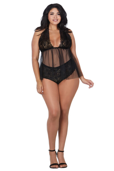 Dreamgirl Babydoll DR12190 schwarz – Bild 7