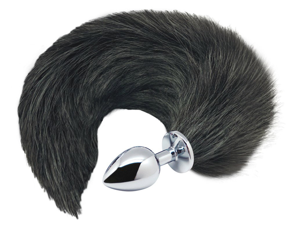 Alternative view of Alive Black & White Fox Tail