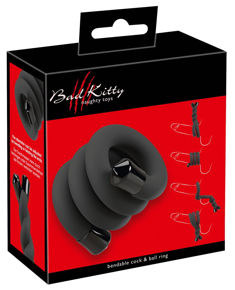 Bad Kitty bendable cock & ball ring