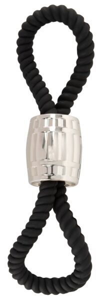 Alternative view of Rebel Heavy Rope Cock Strap with two Loops
