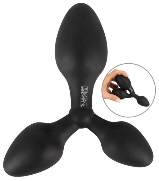 Alternative view of Black Velvets Training triple butt plug