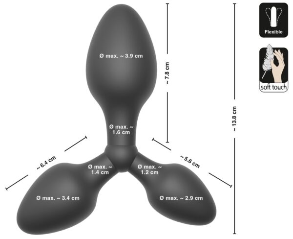 Black Velvets Training triple butt plug – Bild 8
