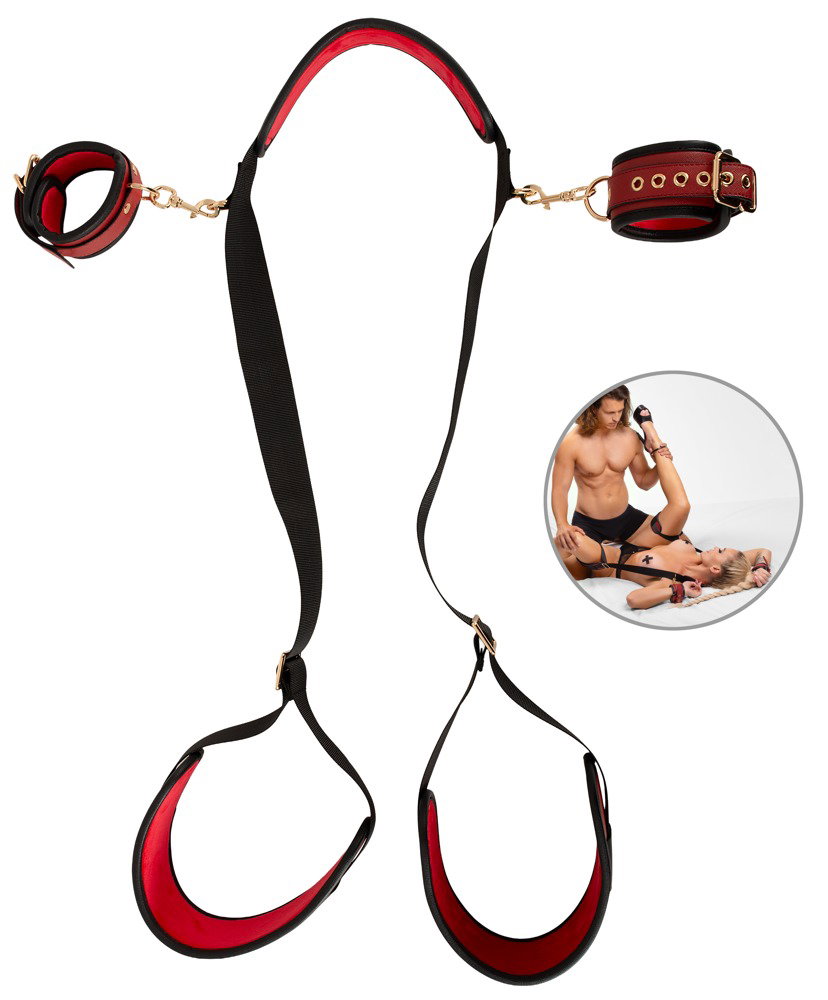 Alternative view of Bad Kitty Neck-Thigh-Restraint-Set