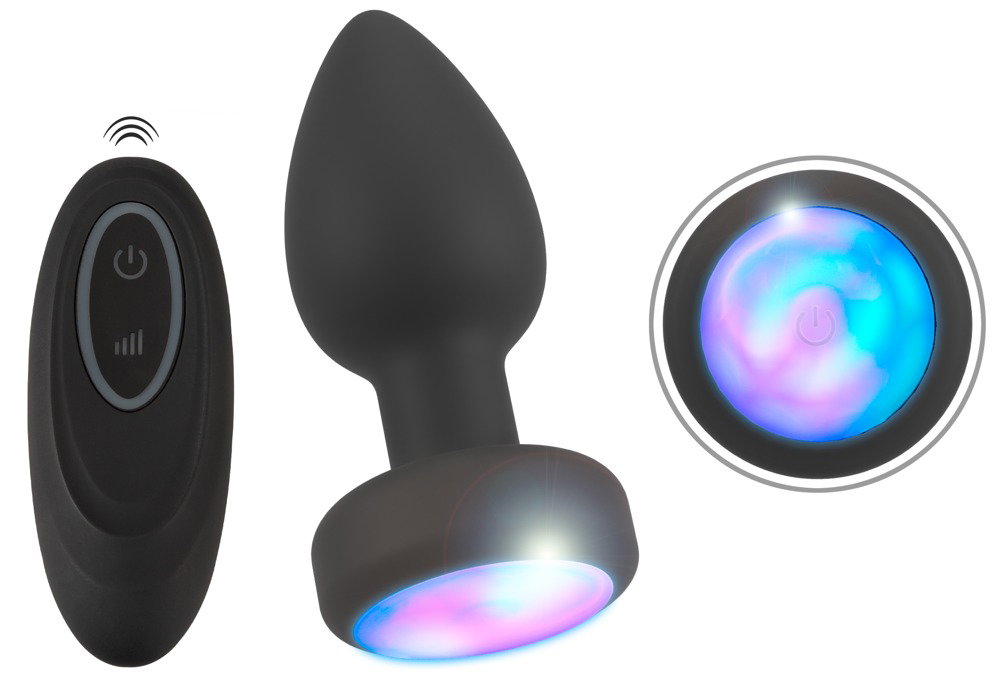 Alternative view of ANOS RC Flashing Butt Plug with Vibration