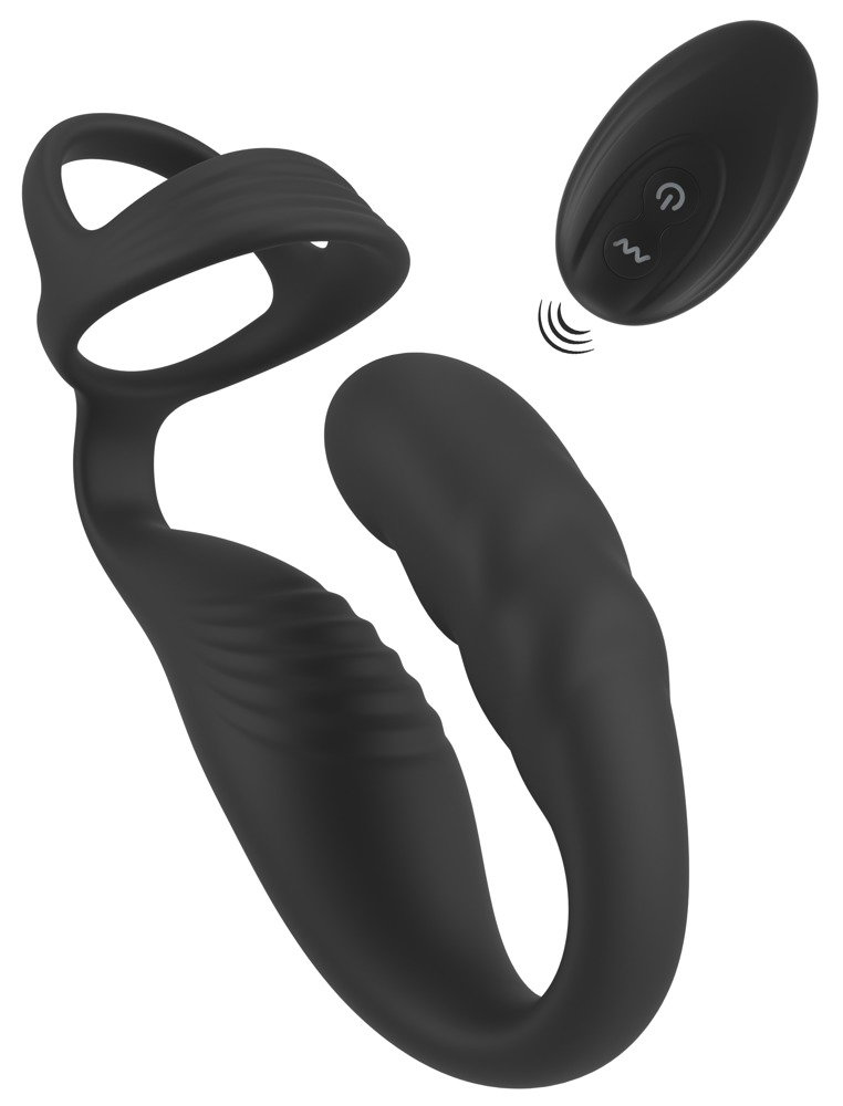 Alternative view of Rebel Cock Ring with RC Prostate Plug