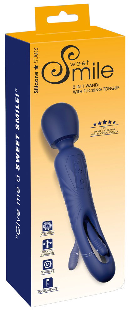 Sweet Smile 2in1 Wand with Flicking Tongue
