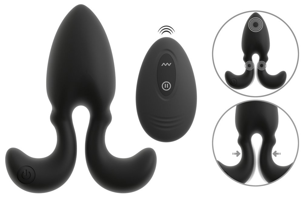 Alternative view of ANOS RC Vibrating Butt Plug with Flexible Arm