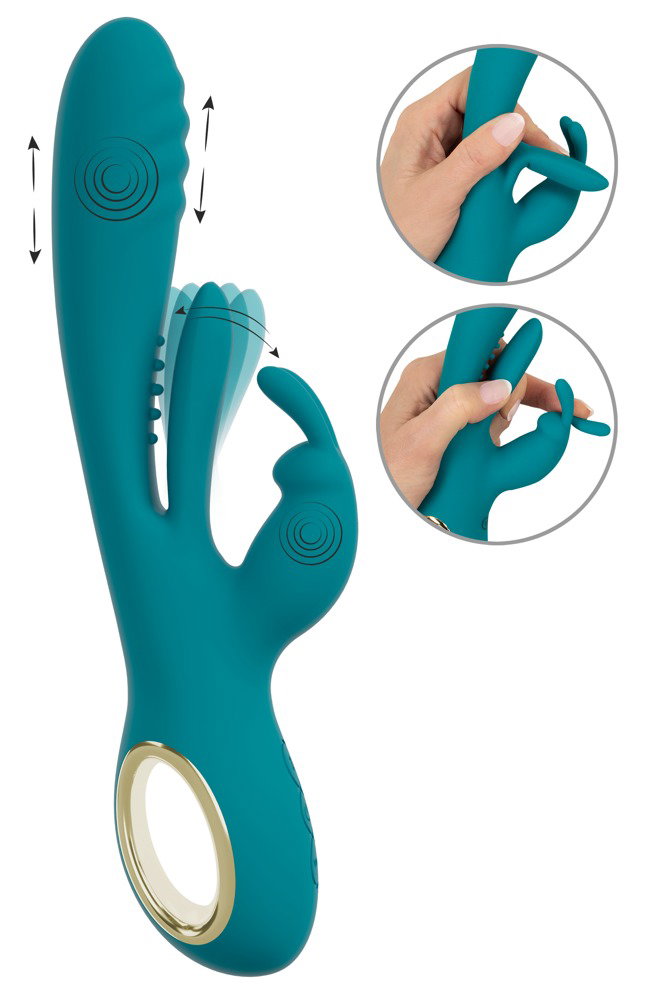 Alternative view of Sweet Smile Rabbit Vibrator with Thrust Function and G-Spot Stimulation