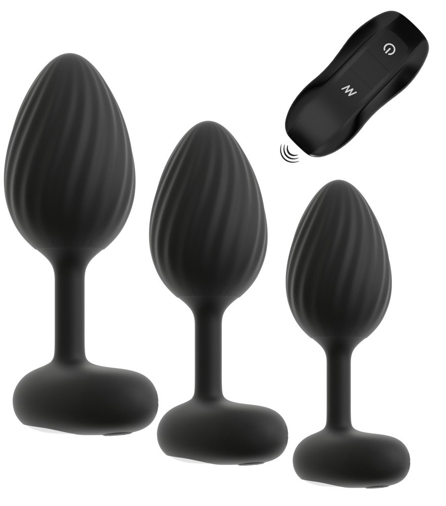 Alternative view of ANOS RC Butt Plug Set with Vibration