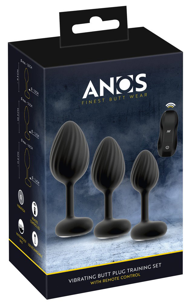 ANOS RC Butt Plug Set with Vibration