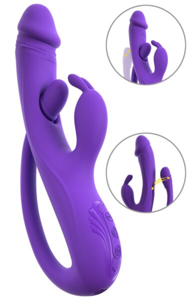 Alternative view of Sweet Smile Rabbit Vibrator with G-Spot/Anal Tickler