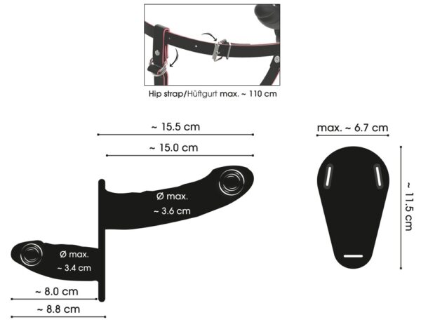 You2Toys RC Vibrating Double Strap-On – Bild 8