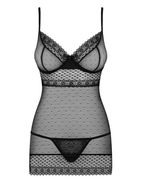 Obsessive 817-CHE-1 Chemise schwarz – Bild 5