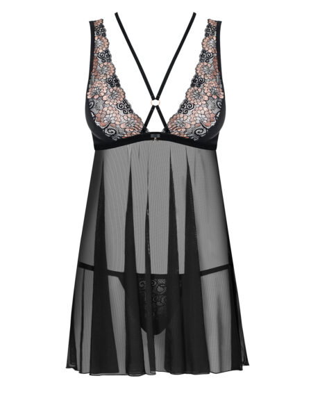Obsessive 873-BAB-1 Babydoll schwarz – Bild 5
