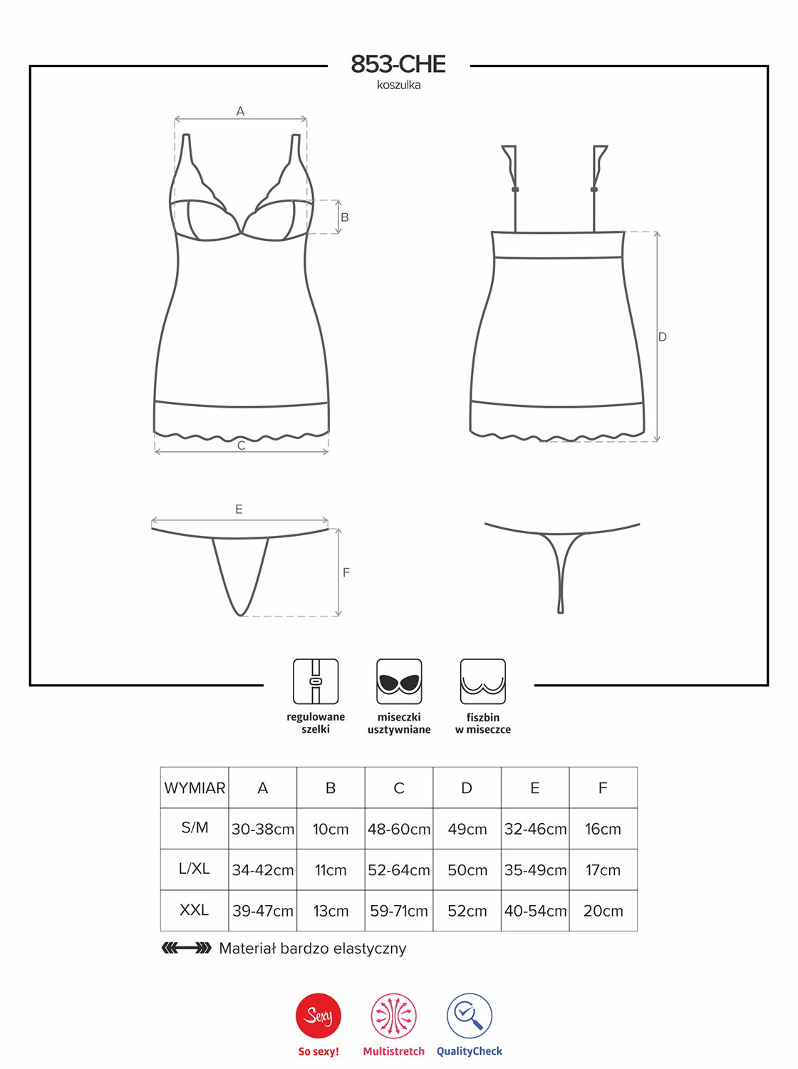 Obsessive 853-CHE-2 Chemise weiß – Bild 7