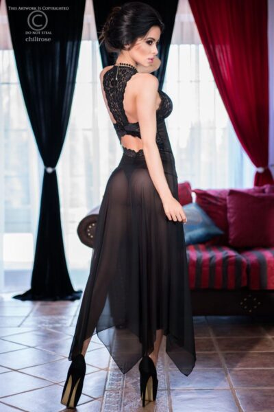 Chilirose Gown CR4146 schwarz – Bild 4