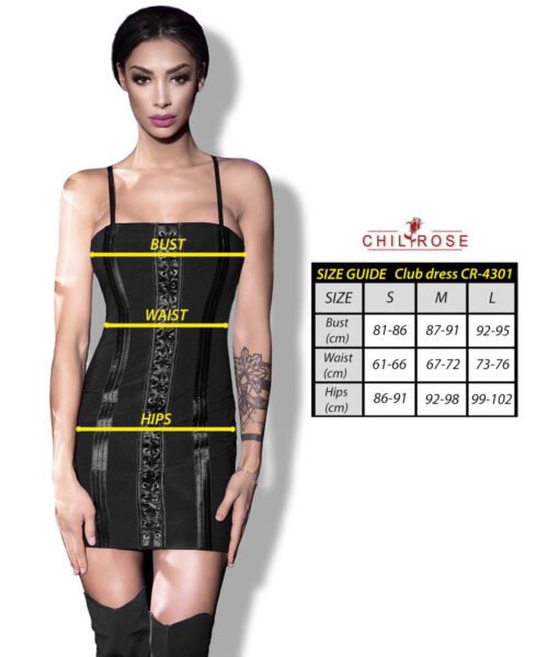 Chilirose Minikleid CR4301 schwarz – Bild 6