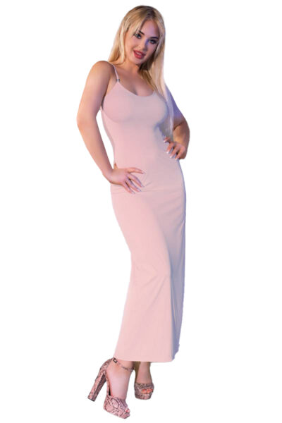 Chilirose Langes Kleid CR4379 light pink – Bild 4