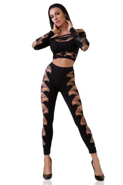Chilirose Top + Leggings CR4436 schwarz – Bild 3