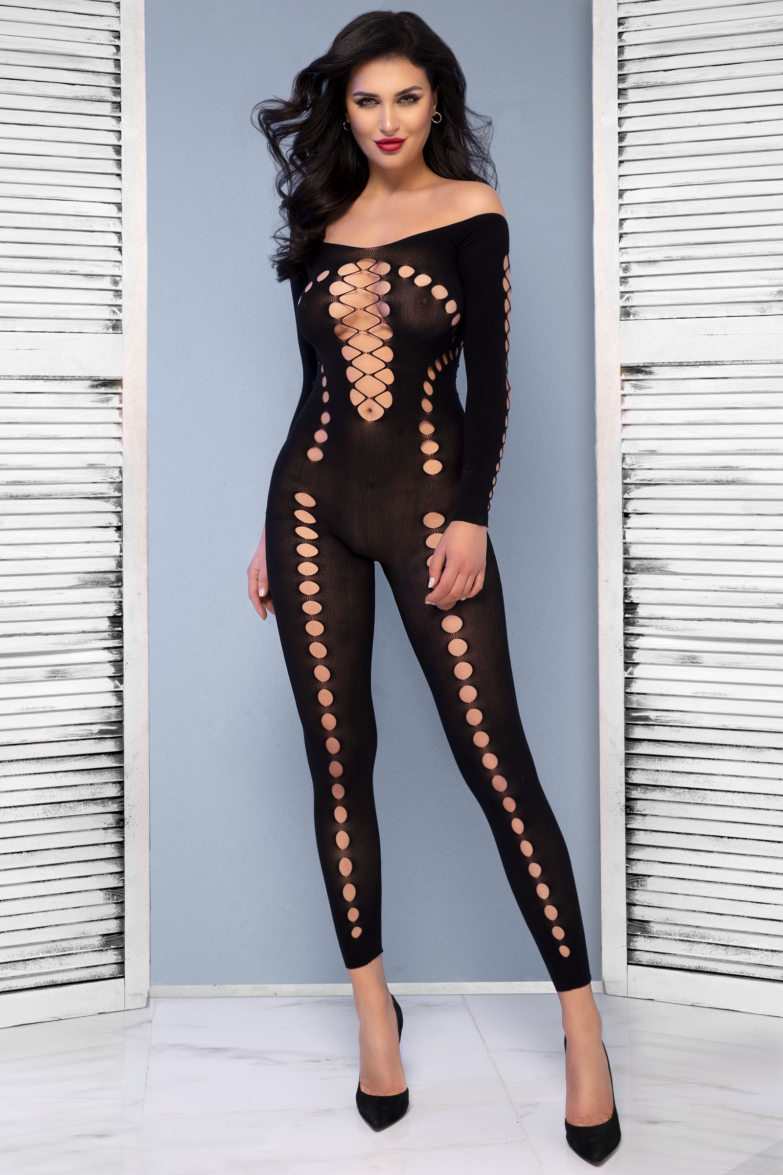 Chilirose Bodystocking CR4646 schwarz