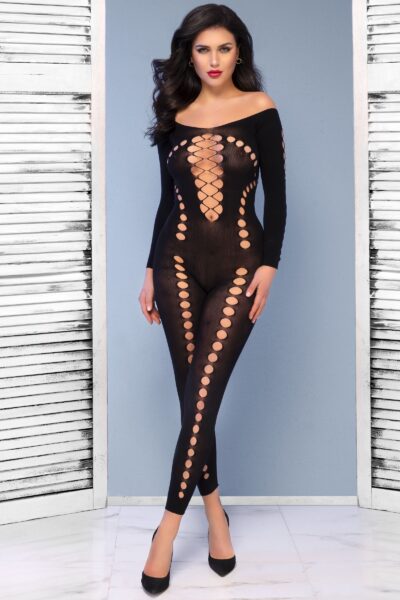 Chilirose Bodystocking CR4646 schwarz – Bild 5