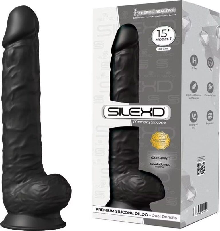 SILEXD DILDO MODEL 1 BLACK 15 INCH ORIGINAL