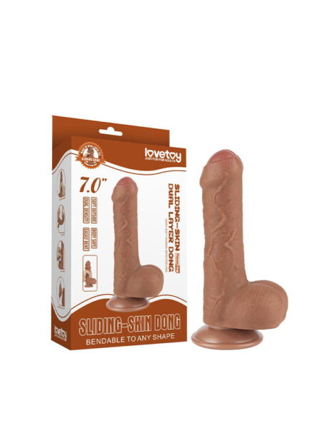 LOVETOY SLIDING DILDO 18,3 CM BRAUN 10067 – Bild 3