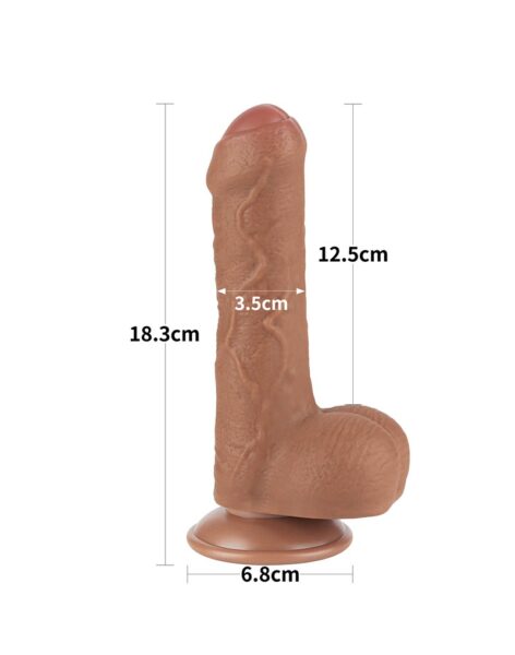 LOVETOY SLIDING DILDO 18,3 CM BRAUN 10067 – Bild 5