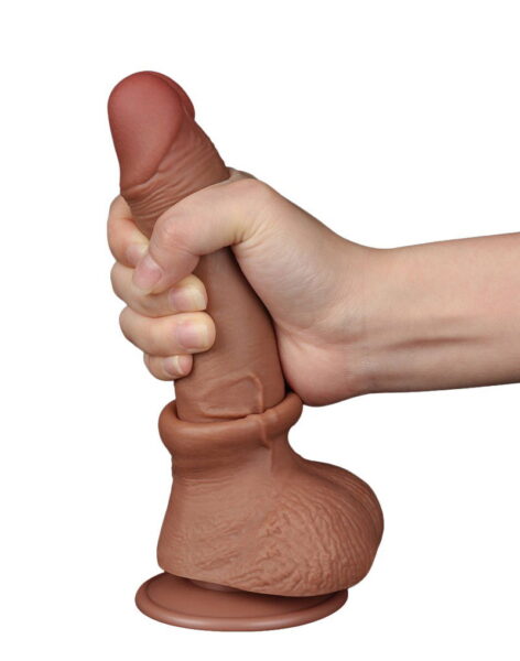 LOVETOY SLIDING SKIN DILDO 19,5 CM BRAUN 10068 – Bild 6