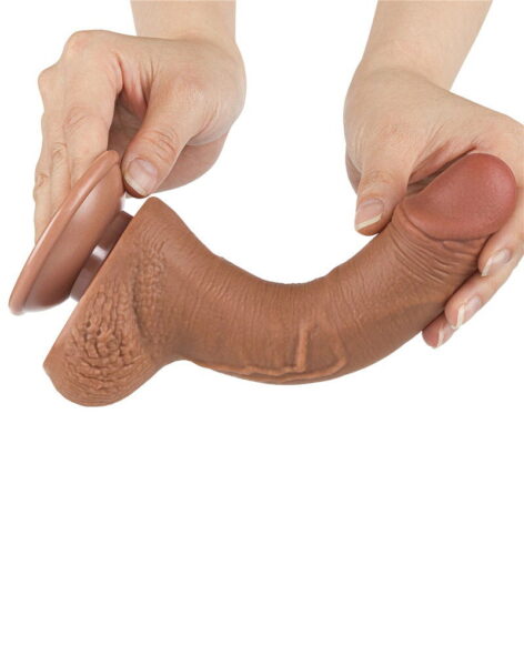 LOVETOY SLIDING SKIN DILDO 19,5 CM BRAUN 10068 – Bild 7