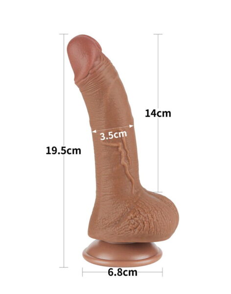 LOVETOY SLIDING SKIN DILDO 19,5 CM BRAUN 10068 – Bild 8