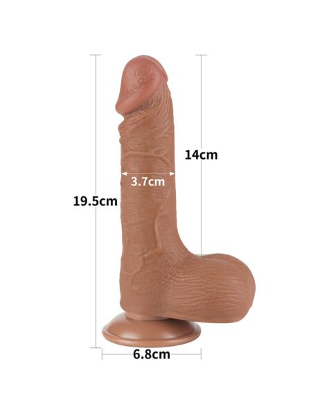 LOVETOY SLIDING SKIN DILDO 19,5 CM BRAUN 10070 – Bild 5