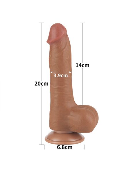 LOVETOY SLIDING SKIN DILDO 20 CM BRAUN 10071 – Bild 5