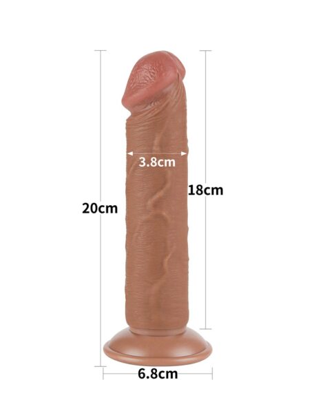 LOVETOY SLIDING SKIN DILDO 20 CM BRAUN 10072 – Bild 4