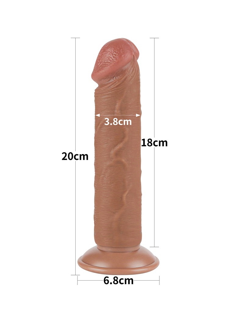 LOVETOY SLIDING SKIN DILDO 20 CM BRAUN 10072 – Bild 4