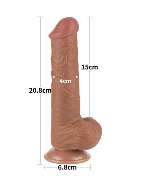 LOVETOY SLIDING SKIN DILDO 20,8 CM BRAUN 10073 – Bild 5