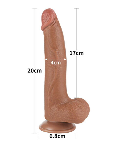 LOVETOY SLIDING SKIN DILDO 20 CM BRAUN 10074 – Bild 3