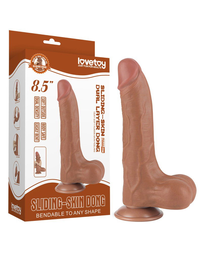 LOVETOY SLIDING SKIN DILDO 202CM BRAUN 10075 – Bild 3