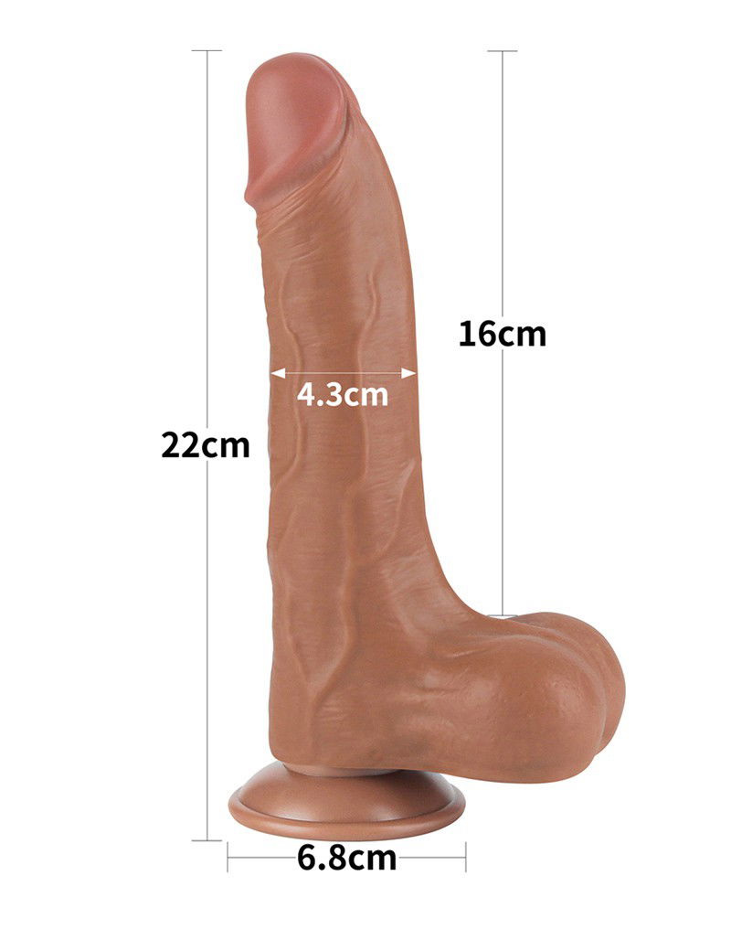 LOVETOY SLIDING SKIN DILDO 202CM BRAUN 10075 – Bild 4
