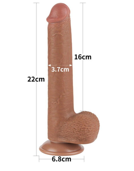 LOVETOY SLIDING SKIN DILDO 22 CM BRAUN 10076 – Bild 4