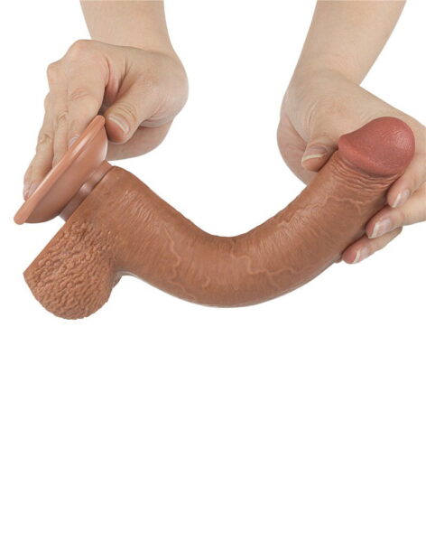 LOVETOY SLIDING SKIN DILDO 22 CM BRAUN 10076 – Bild 5