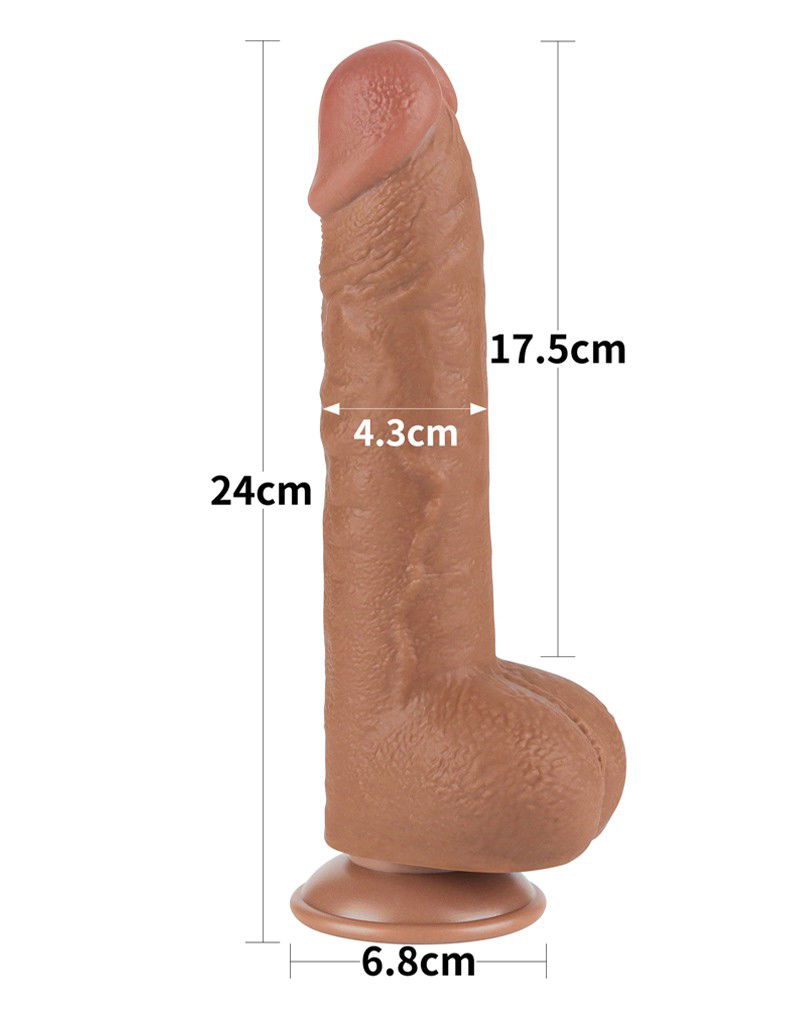 LOVETOY SLIDING SKIN DILDO 2 CM BRAUN 10074 – Bild 4