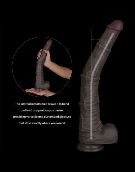 LOVETOY NATURE DILDO XXL Dual Layered DUNKELBRAUN – Bild 9