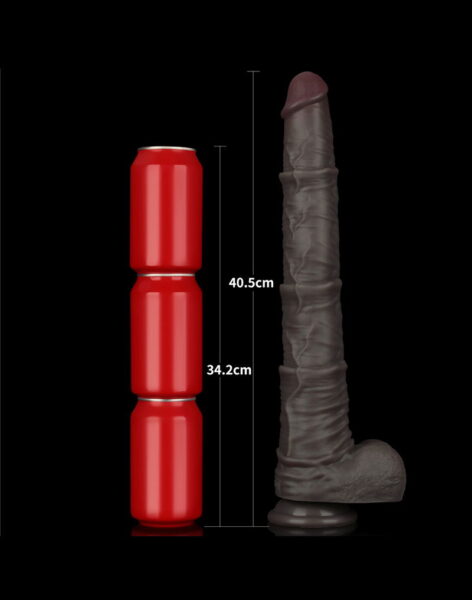 LOVETOY NATURE DILDO XXL Dual Layered DUNKELBRAUN – Bild 11