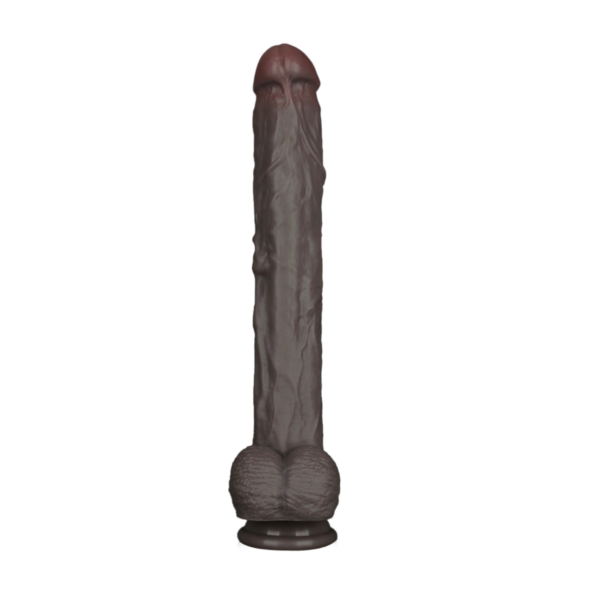 LOVETOY NATURE DILDO XXL Dual Layered Bendable DUNKELBRAUN – Bild 4