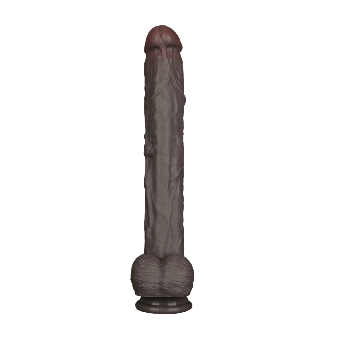 LOVETOY NATURE DILDO XXL Dual Layered Bendable DUNKELBRAUN – Bild 4
