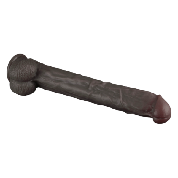 LOVETOY NATURE DILDO XXL Dual Layered Bendable DUNKELBRAUN – Bild 6