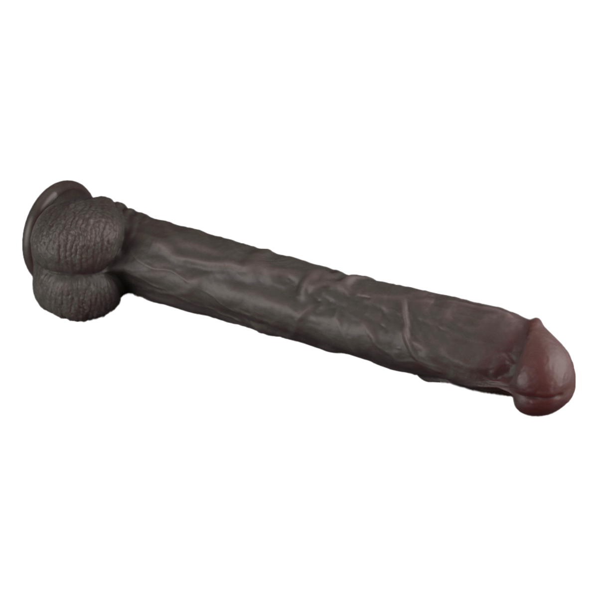 LOVETOY NATURE DILDO XXL Dual Layered Bendable DUNKELBRAUN – Bild 6